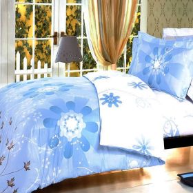 Blancho Bedding - [Transparent Crystal] 100% Cotton 5PC Comforter Set (King Size)