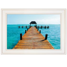 "Pier" by John Jones; Ready to Hang Framed Print; White Frame