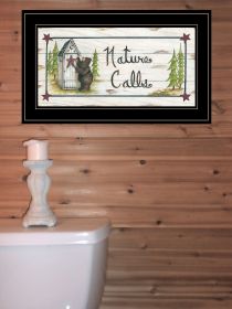 "Nature Calls" by Mary Ann June; Ready to Hang Framed Print; Black Frame