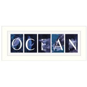 "Ocean" By Robin-Lee Vieira; Printed Wall Art; Ready To Hang Framed Poster; White Frame