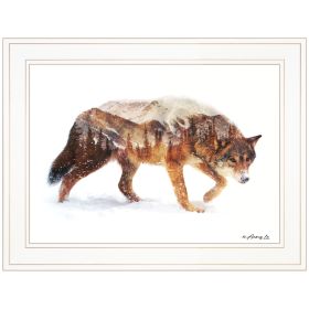"Arctic Wolf" by Andreas Lie; Ready to Hang Framed Print; White Frame