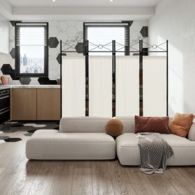 6 Feet 4-Panel Folding Freestanding Room Divider